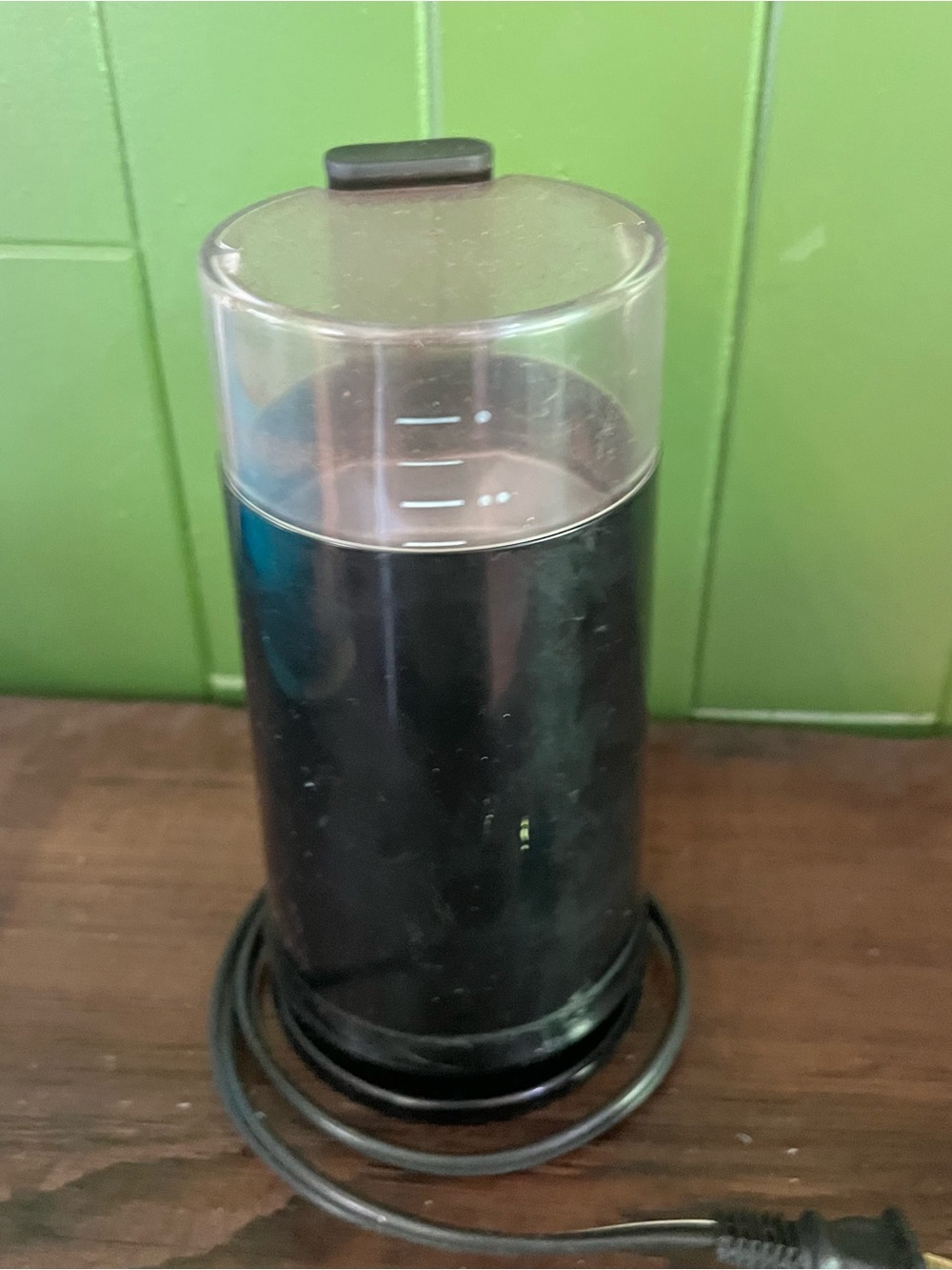 Vintage Braun Black Electric Coffee Grinder Mill Bean TESTED. WORKS